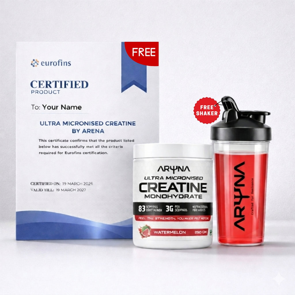 Ultra Micronised Creatine Monohydrate Watermelon with Free Shaker (250g,83 Servings)